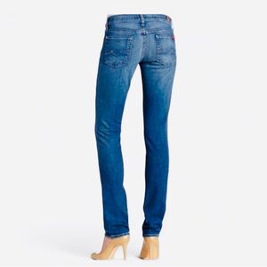 7 For All Mankind Roxanne Crystal Embellished Pockets Skinny Jeans